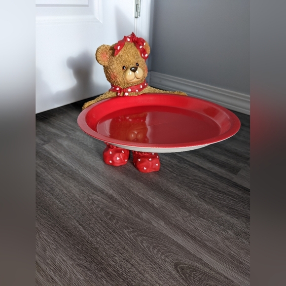 Other - Valentine's Table Top Teddy Bear Tray holder